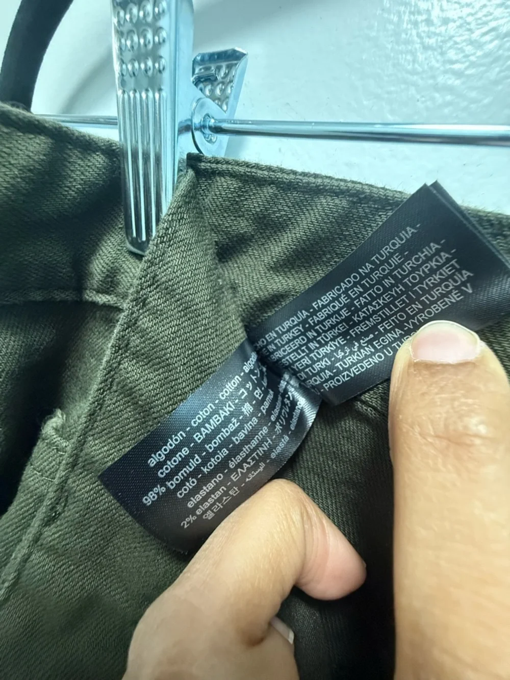 Zara Olive Green Balloon Jeans Denim Trousers - Picture 13 of 16